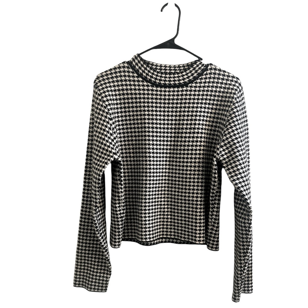 Skirt Set Black and White Houndstooth Print Size‎ 3x